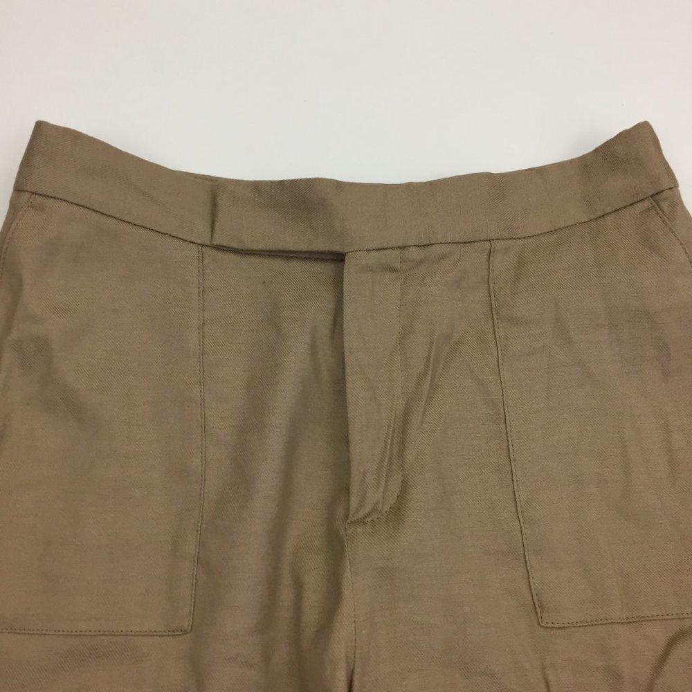 NWOT BANANA REPUBLIC Sand/Tan Linen Blend Pockets High Waist Shorts - Picture 5 of 8
